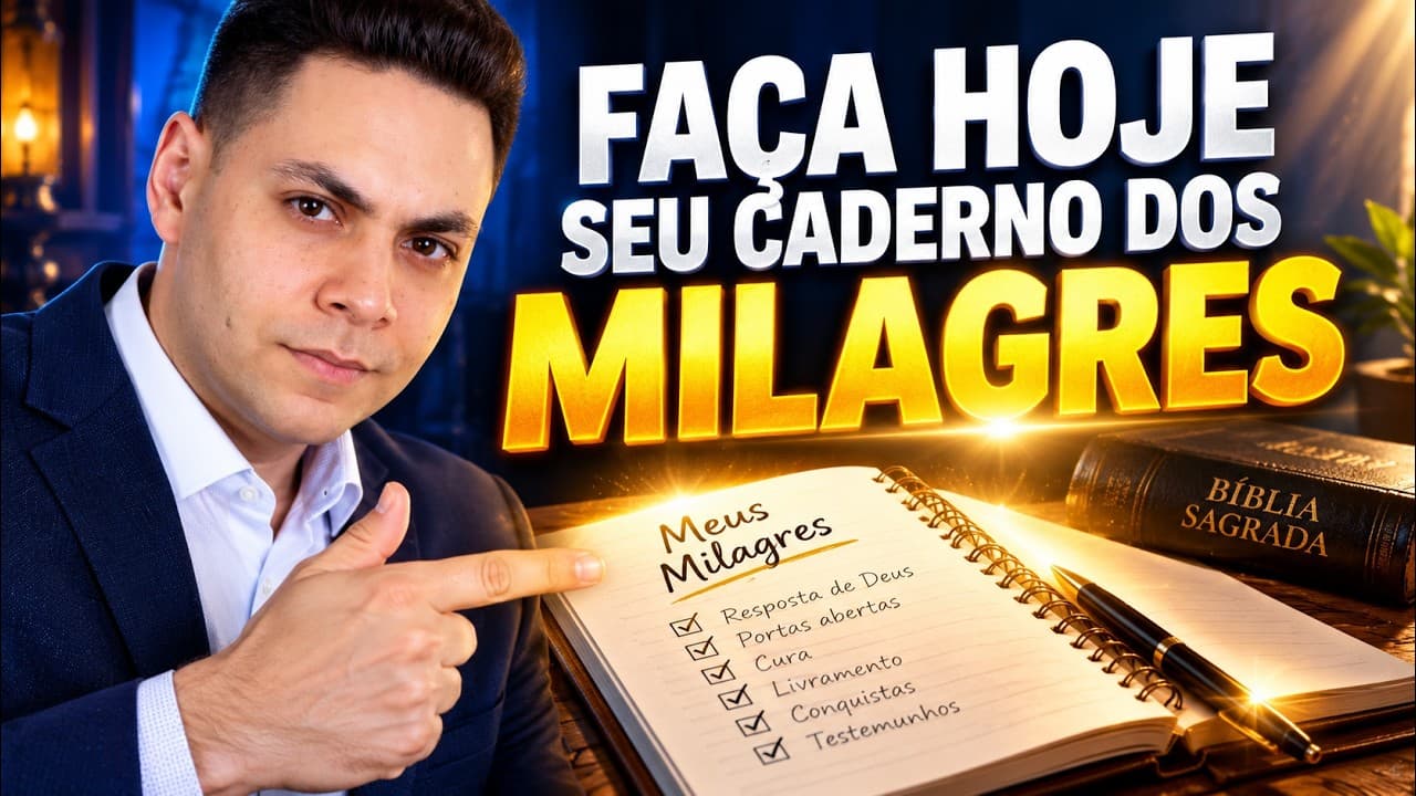 Capa do vídeo "Caderno dos milagres: registre tudo o que Deus fizer | ☀️Oração da manhã | Pastor Fernando Branco" do canal Pr Fernando Branco