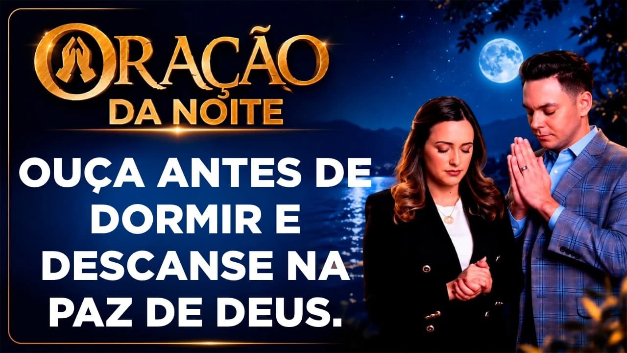 Capa do vídeo "Oração da noite🌙| Acalme sua mente e durma em paz com Deus | Pastor Fernando Branco" do canal Pr Fernando Branco