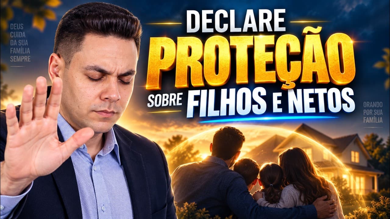 Capa do vídeo "Oração poderosa para proteger filhos e netos | 🌅Oração da tarde | Pastor Fernando Branco" do canal Pr Fernando Branco