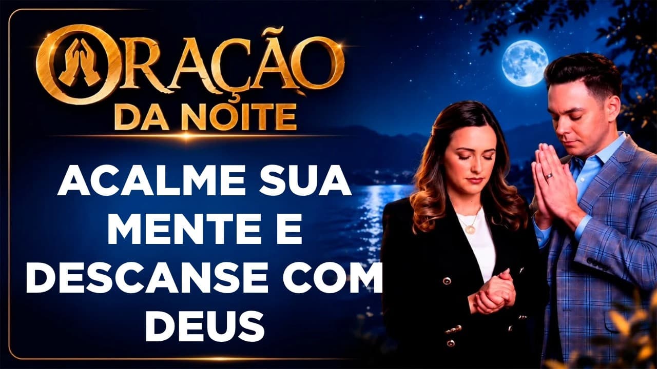 Capa do vídeo "Oração da noite🌙| Não durma preocupado! Entregue tudo a Deus | Pastor Fernando Branco" do canal Pr Fernando Branco