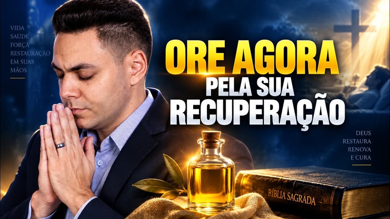 Capa do vídeo "Oração da tarde pela recuperação da saúde |🌅Oração da tarde | Pastor Fernando Branco" do canal Pr Fernando Branco
