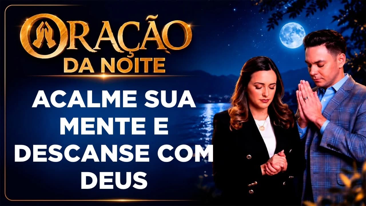 Capa do vídeo "Oração da noite🌙| Oração para dormir bem e descansar na paz de Deus | Pastor Fernando Branco" do canal Pr Fernando Branco