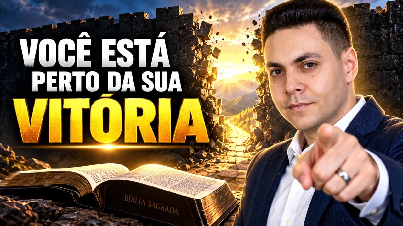Capa do vídeo "Não desista, sua muralha vai cair | 🌅Oração da tarde | Pastor Fernando Branco" do canal Pr Fernando Branco